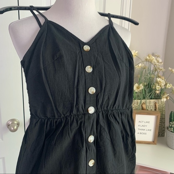 Unworn! Fit & Flare Button Detail Smocked Back Summer Dress - Picture 3 of 13